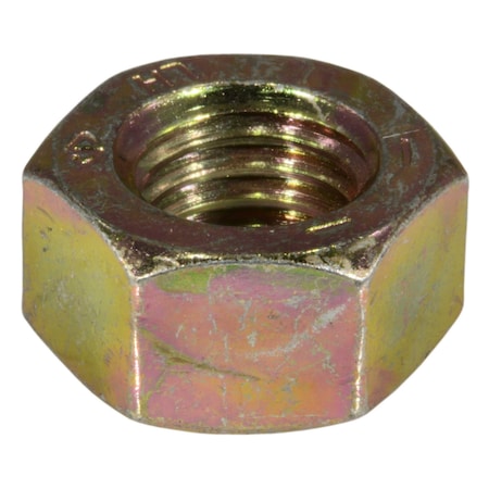 Midwest Fastener Hex Nut, 9/16"-12, Steel, Zinc Yellow, 4 PK 60666